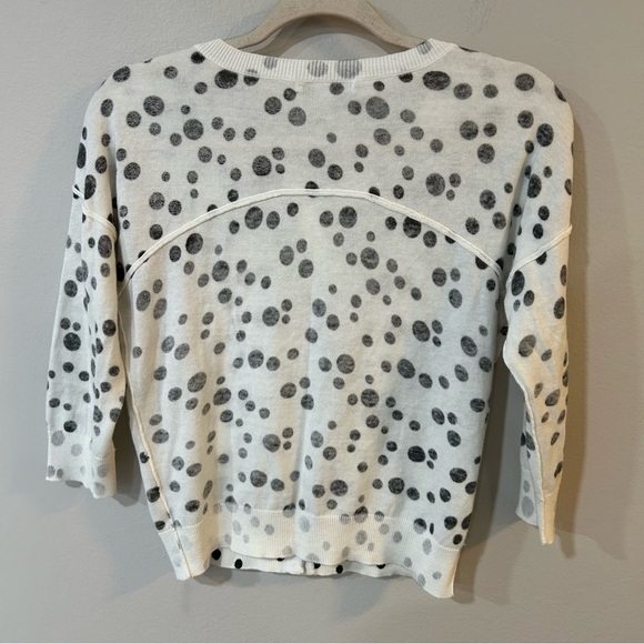 Cabi Women's White Black Polka Dot Button Front Cardigan Lightweight Size XS - Picture 5 of 6